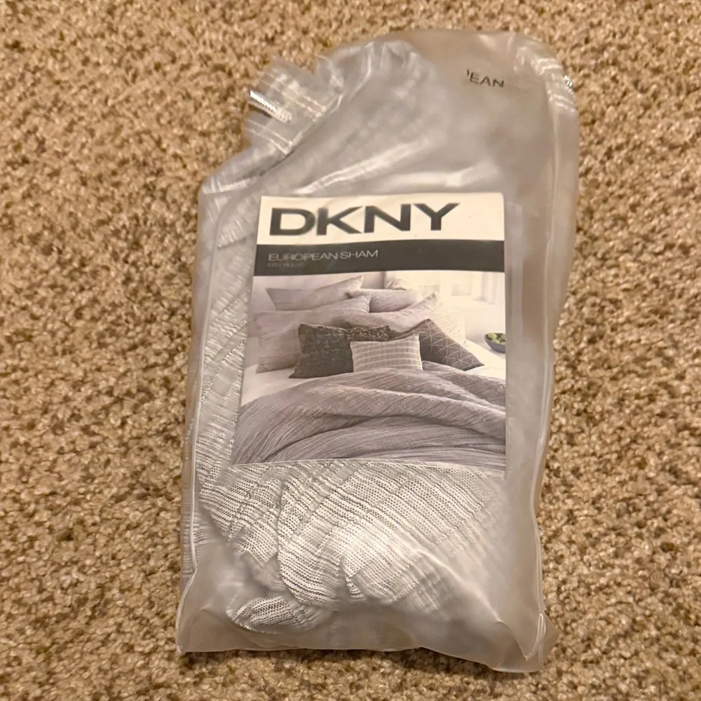 DKNY Silver European Pillow Sham